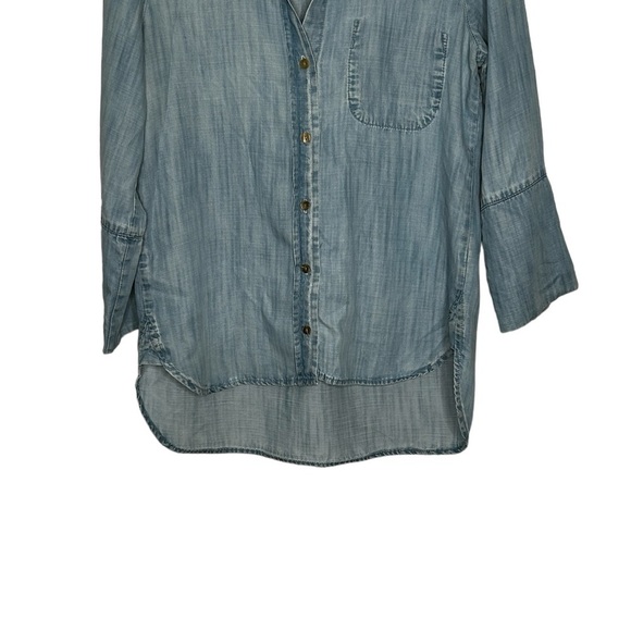 Bella Dahl Light Blue Tencel Button-Up Casual Shirt Sz S - Picture 4 of 14